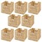 mDesign Woven Hyacinth Kitchen Storage Organizer Basket Bin, 8 Pack, Natural/Tan